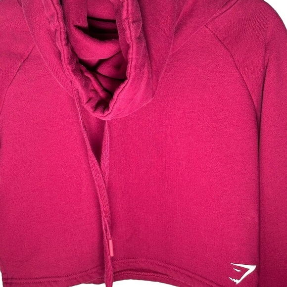 Gymshark Slouch Cropped Hoodie XS in Beet - Picture 7 of 10